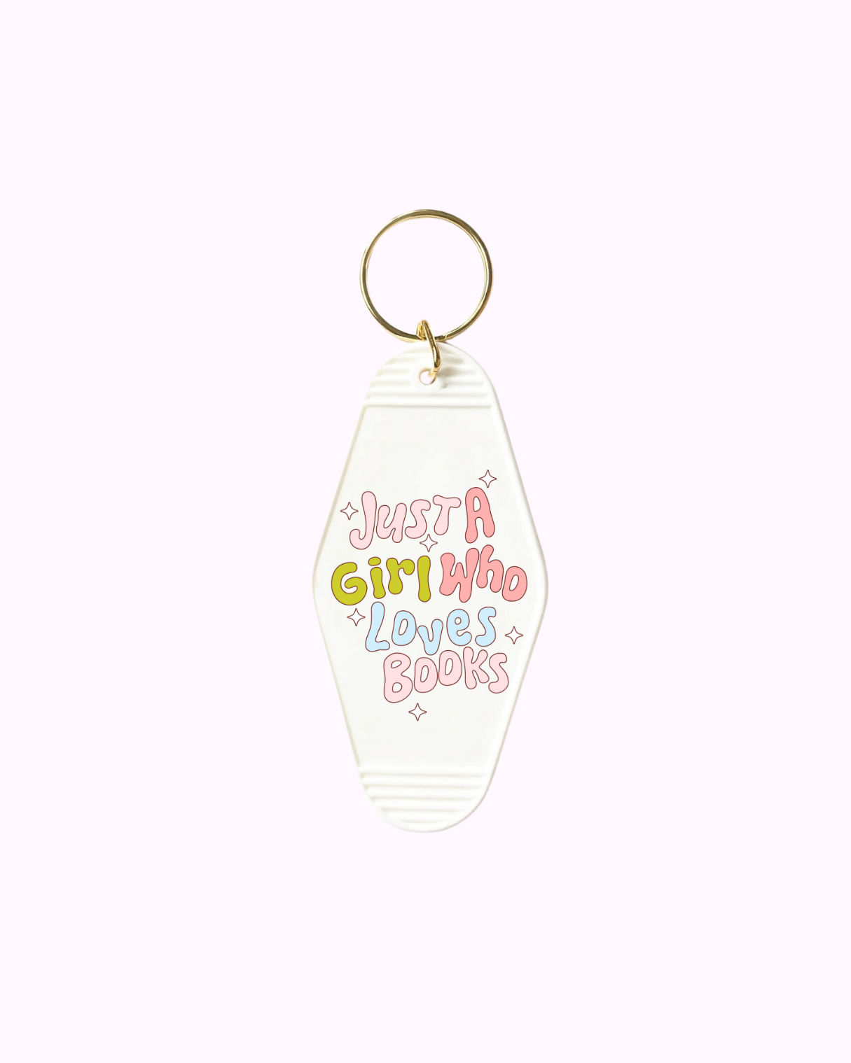 Just a Girl who loves book Motel keychain