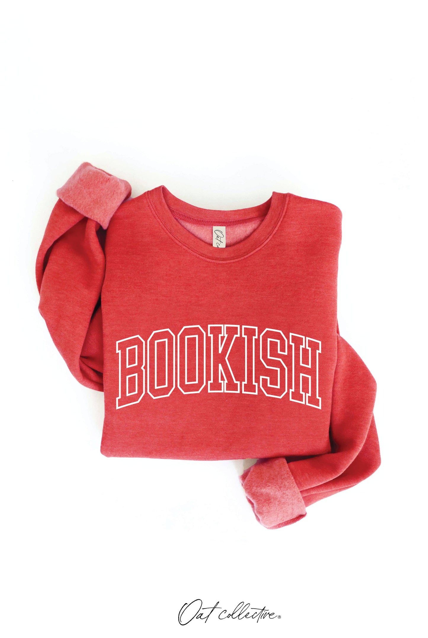 CRANBERRY, L BOOKISH Graphic Sweatshirt