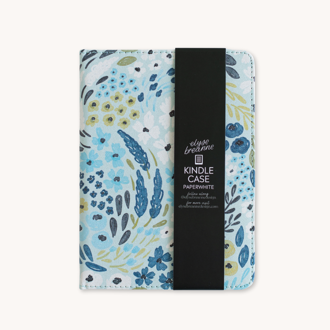 Waterfall Floral Kindle Case | Bookish & Reading: Kindle Paperwhite (12th Generation)