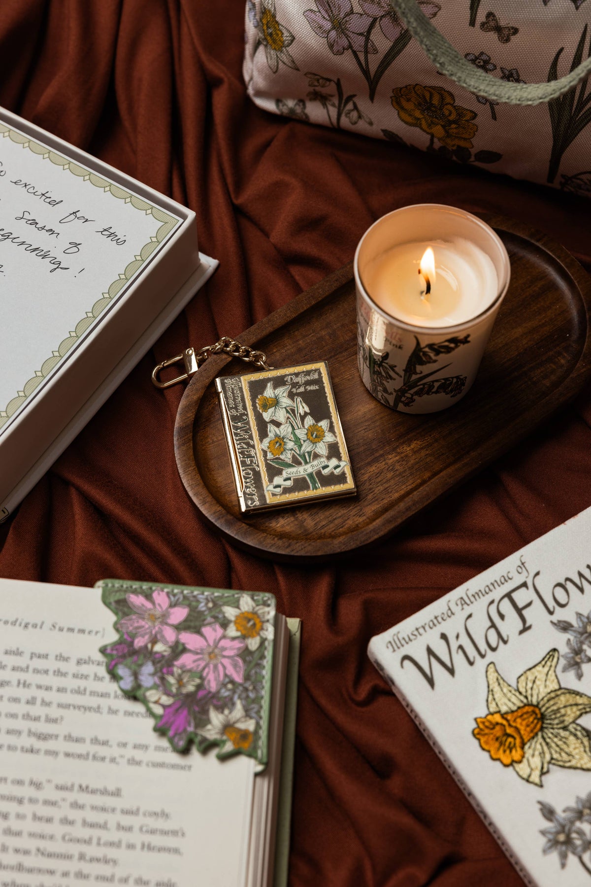 Locket Keychain, Wildflowers