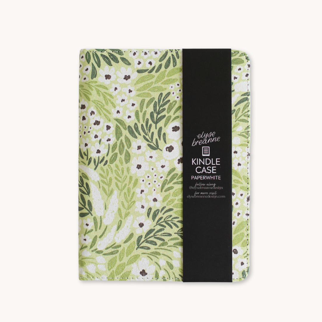 Matcha Floral Kindle Case | Bookish & Reading: Kindle Paperwhite (12th Generation)