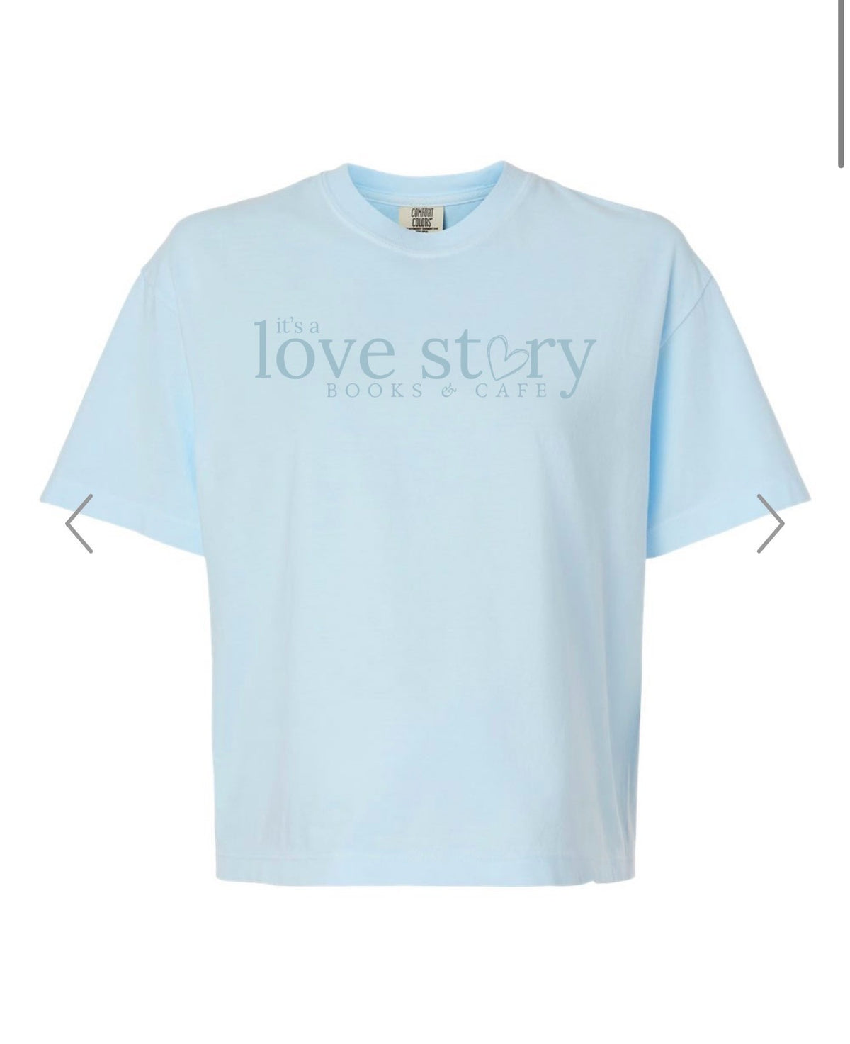 It's a Love Story Books T-Shirt (Chambray Blue)