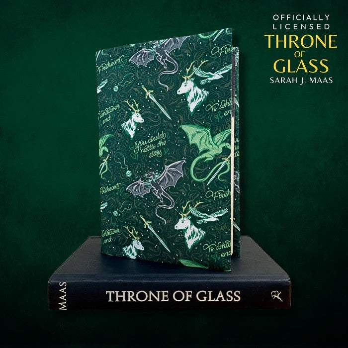 Throne of Glass fabric dust jacket